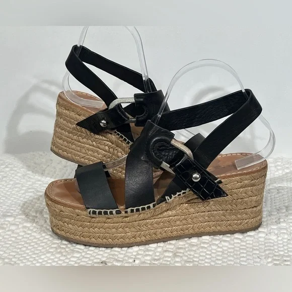 RAG & BONE Black‎ strappy platform sandals size 7. - Picture 6 of 8